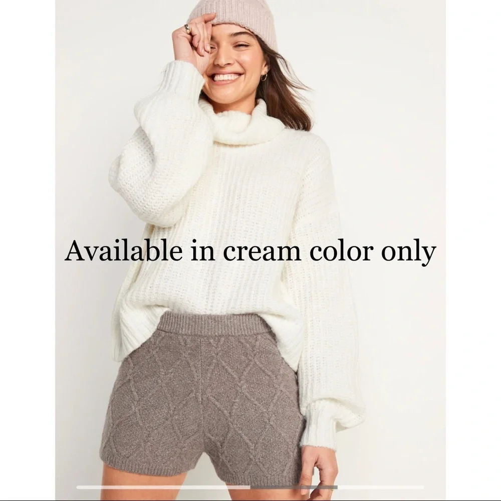 NWT Old Navy High Waisted Cable Knit Diamond Stitch Shorts - Picture 3 of 14